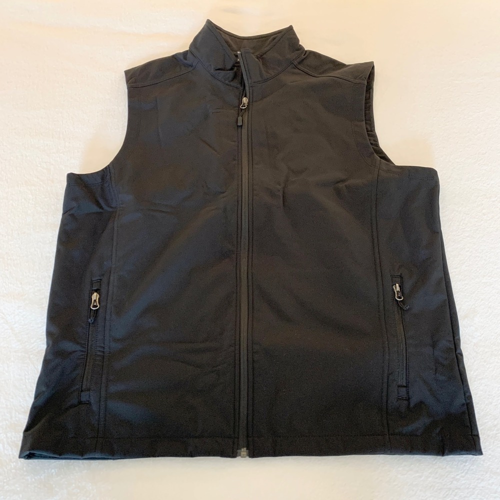 Port Authority Core Soft Shell Vest Men XL Black Fleece Lined Outdoor Workwear L